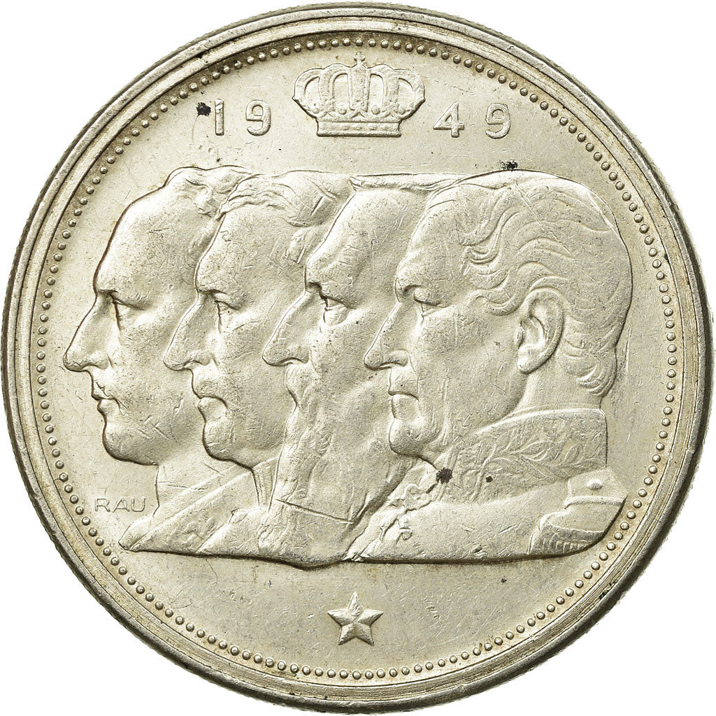 Coin, Belgium, 100 Francs, 100 Frank, 1949, AU(50-53), Silver, KM:139.1