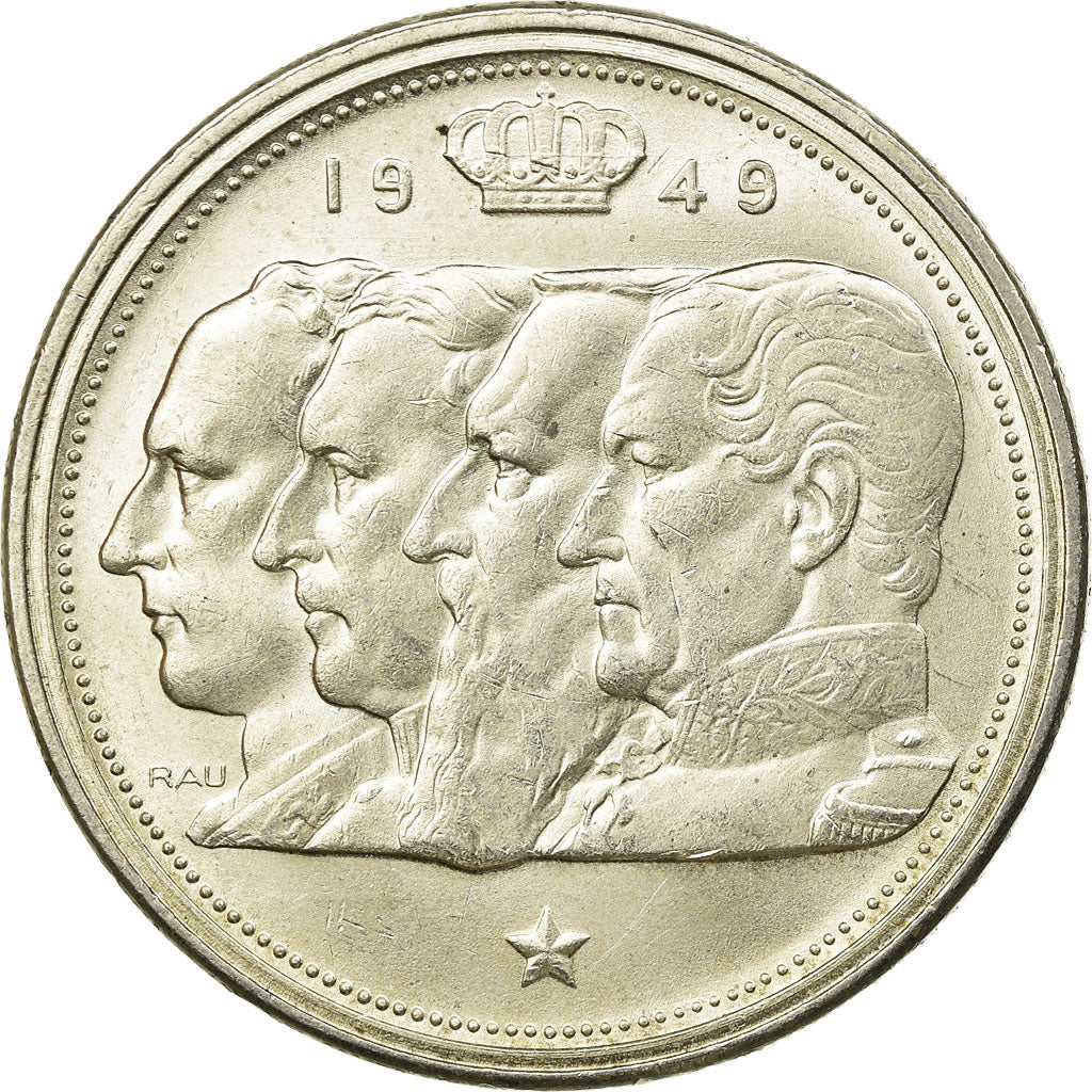Coin, Belgium, 100 Francs, 100 Frank, 1949, AU(55-58), Silver, KM:139.1