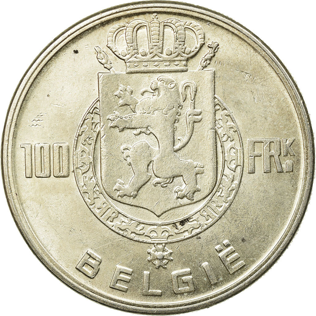 Coin, Belgium, 100 Francs, 100 Frank, 1949, AU(55-58), Silver, KM:139.1