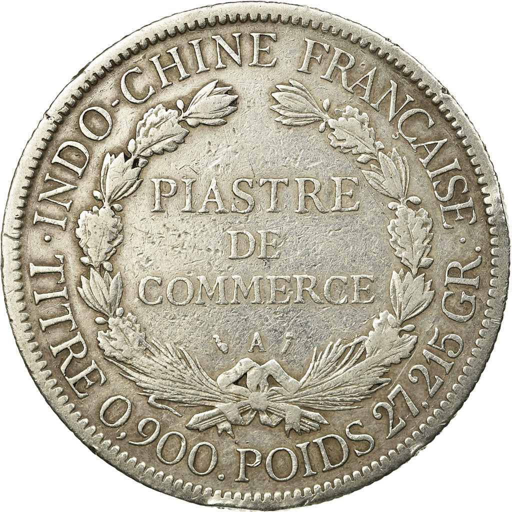 Coin, FRENCH INDO-CHINA, Piastre, 1889, Paris, VF(30-35), Silver, KM:5