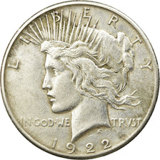 Monnaie, États-Unis, Peace Dollar,1922, San Francisco, TTB, KM 150