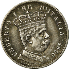 Coin, Eritrea, Umberto I, Lira, 1890, Rome, EF(40-45), Silver, KM:2