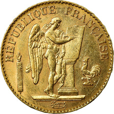 Moneda, Francia, Génie, 20 Francs, 1897, Paris, MBC+, Oro, KM:825, Gadoury:1063