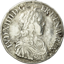 Munten, Frankrijk, Louis XIV, Écu à la mèche longue, 1652, Paris, FR, KM 115.1