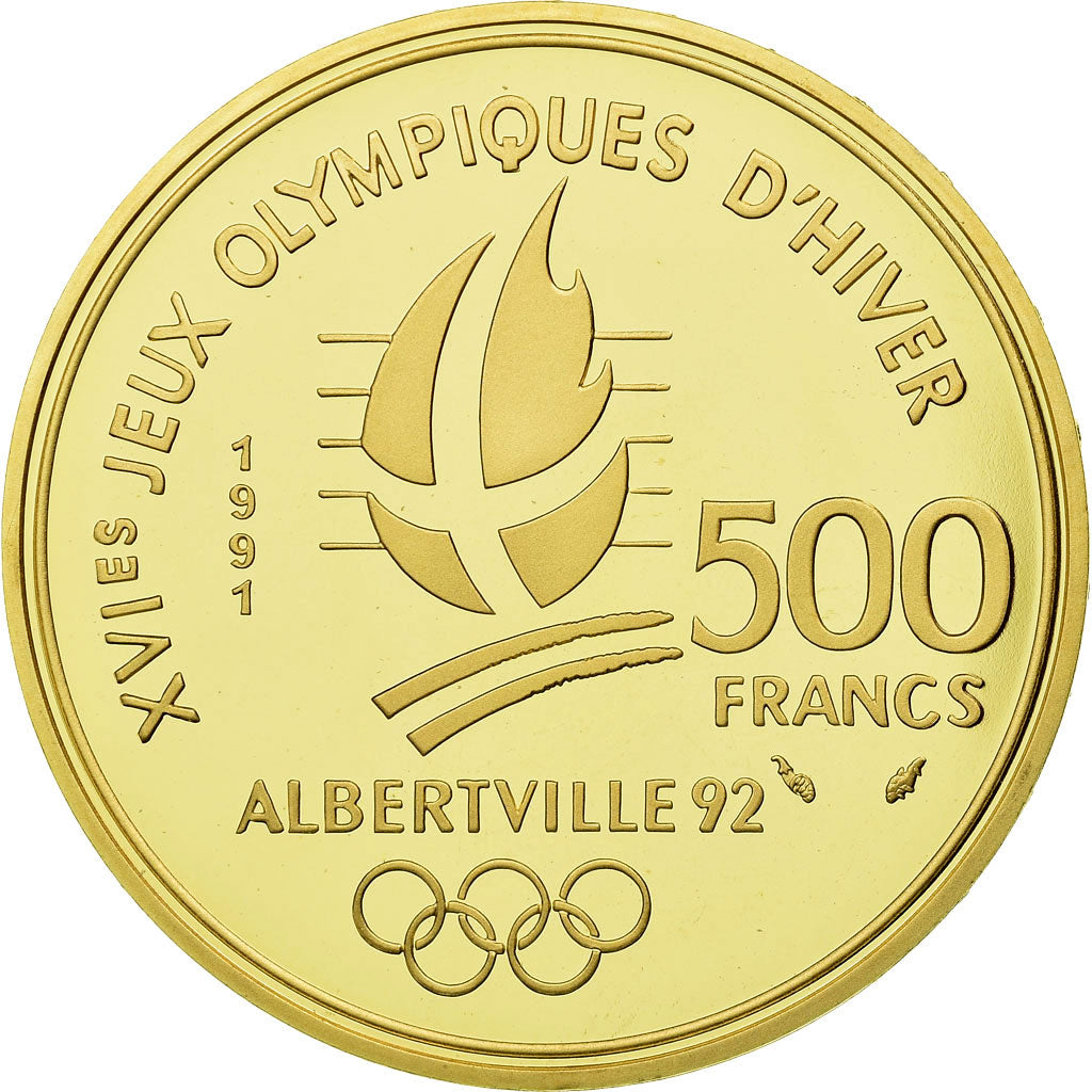 Coin, France, 500 Francs, 1991, Paris, Proof, MS(65-70), Gold, KM:1000