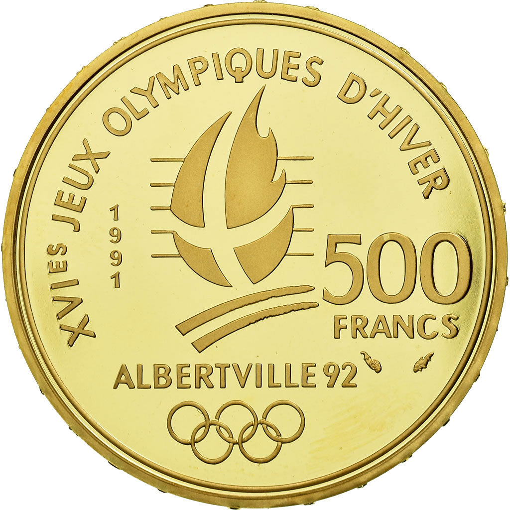 Coin, France, 500 Francs, 1991, Paris, Proof, MS(65-70), Gold, KM:1000