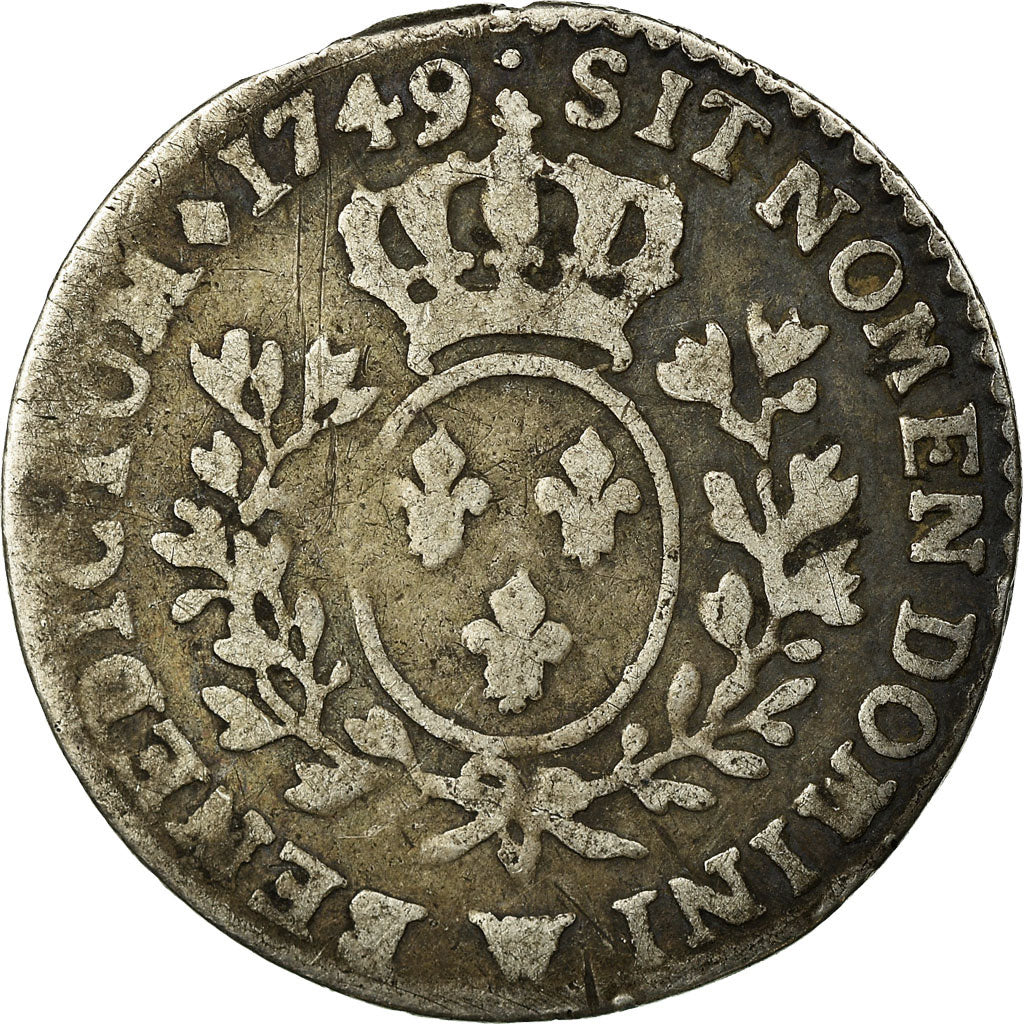Münze, Frankreich, Louis XV, 1/10 Écu au bandeau,1749,Lille, CGE+,KM 511.22
