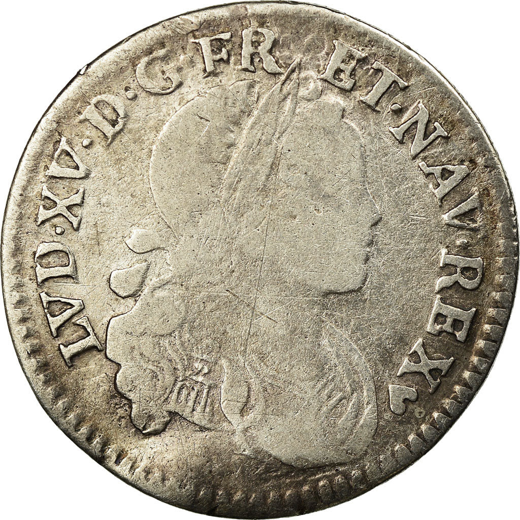Munten, Frankrijk, Louis XV, 1/10 Écu de France-Navarre,1718, Strasbourg, ZG+