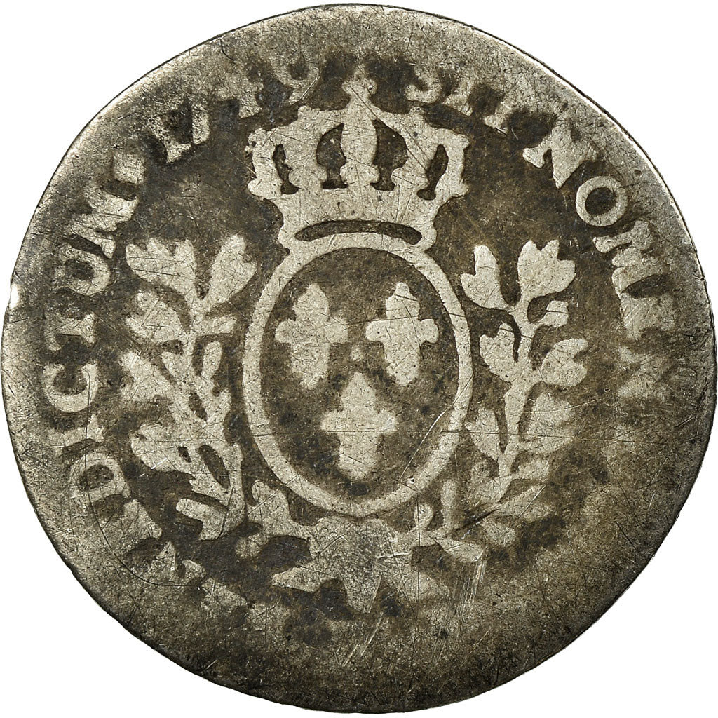 Coin, France, Louis XV, 1/20 Écu au bandeau (6 sols),1749, Lille, F(12-15)