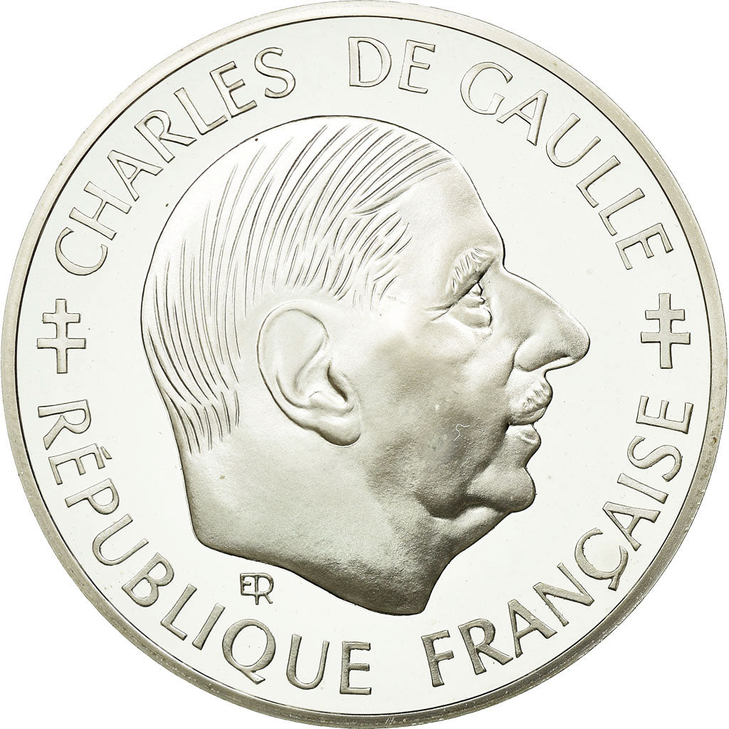 Coin, France, Charles de Gaulle, Franc, 1988, Proof, MS(65-70), Silver, KM:978