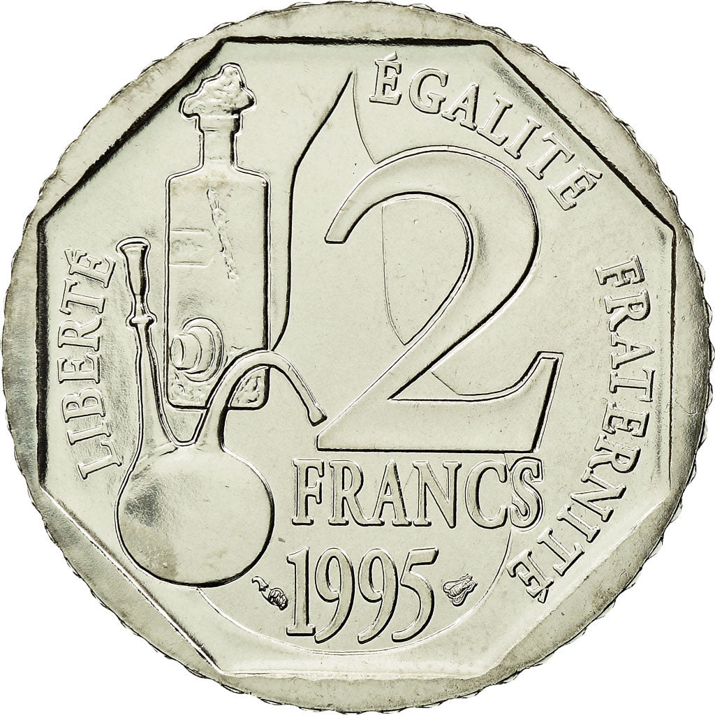 Moneta, Francia, Pasteur, 2 Francs, 1995, ESSAI, FDC, Nichel, KM:1119