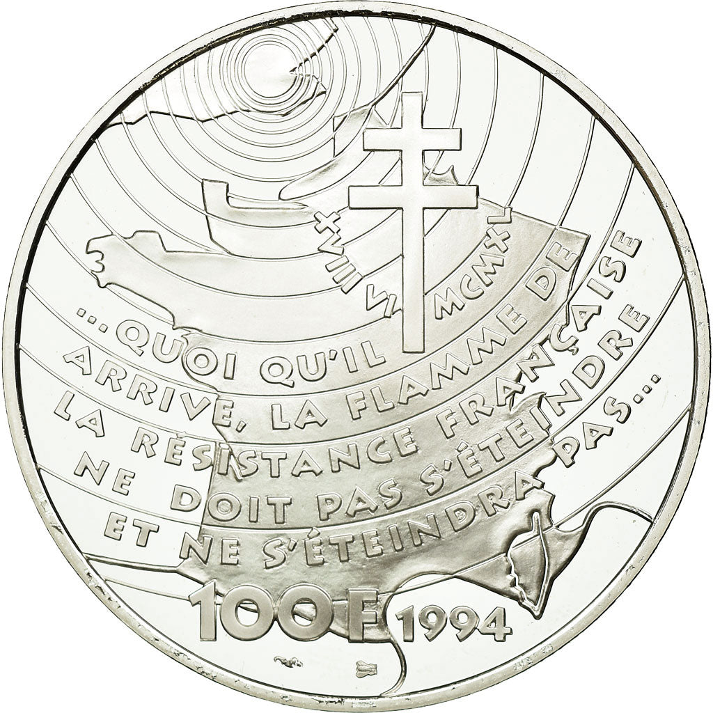 Coin,France,100 Francs,1994,ESSAI,Proof, MS(65-70), Silver, KM:1038, Gadoury:C71