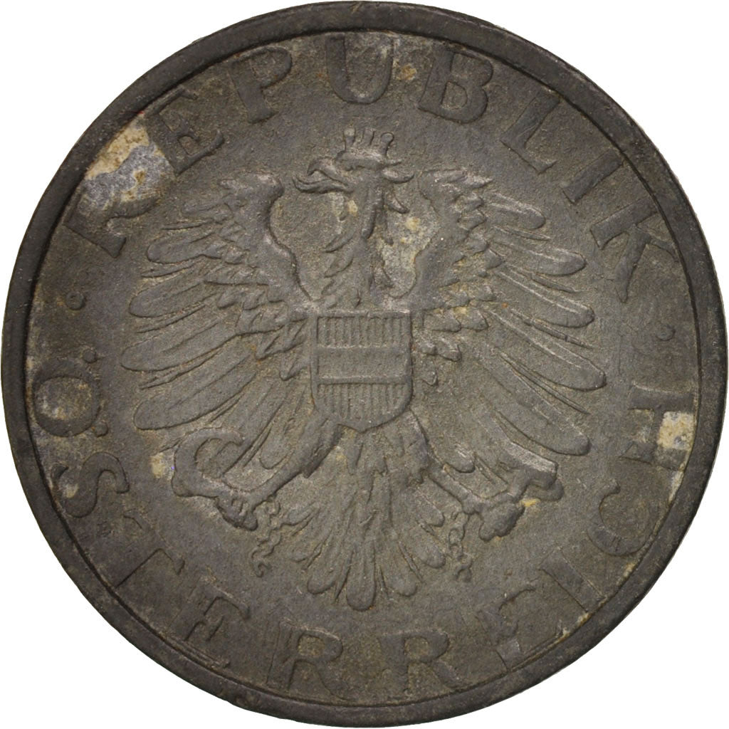 AUSTRIA, 10 Groschen, 1948, KM #2874, EF(40-45), Zinc, 21, 3.44