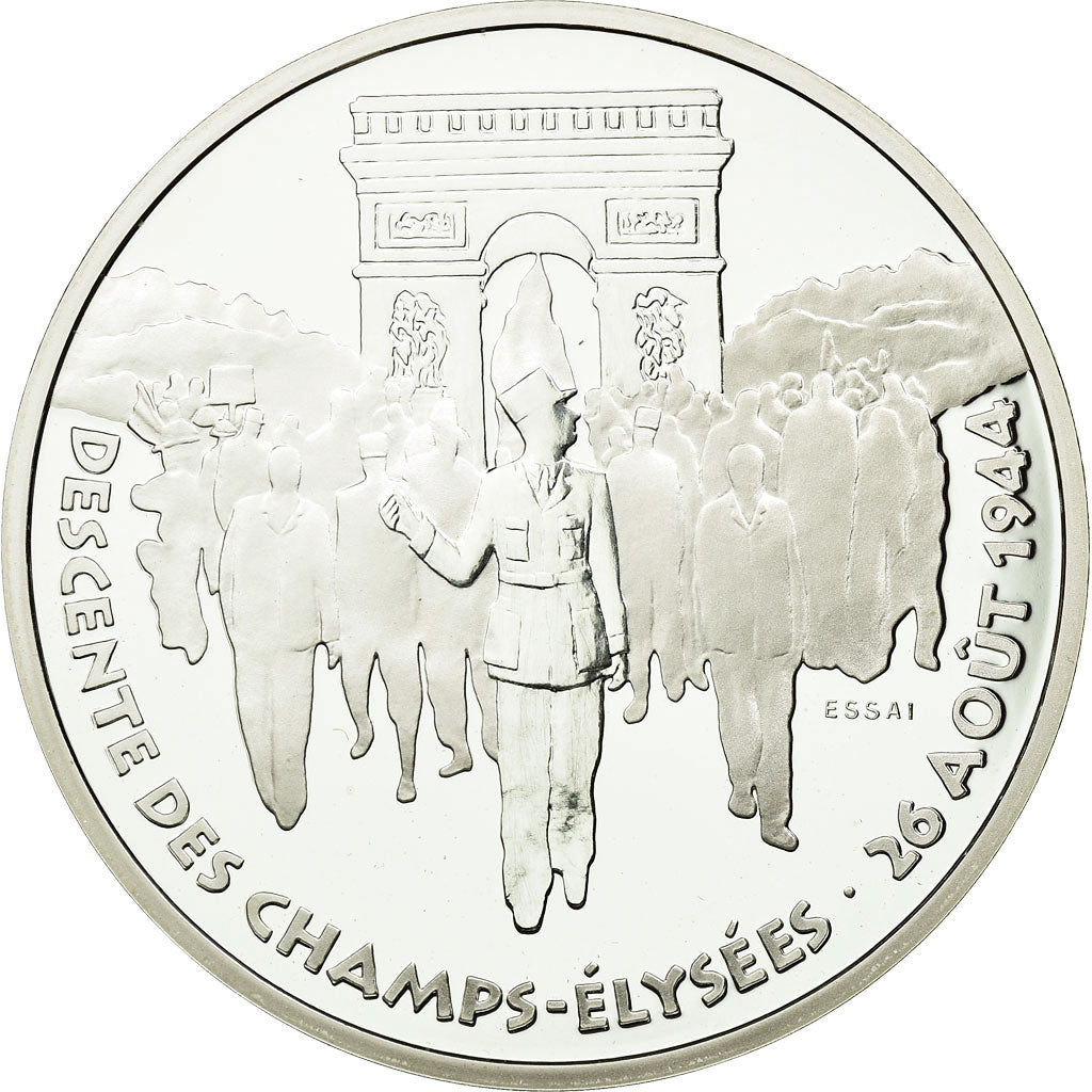 Coin, France, Libération de Paris,100 Francs,1994,ESSAI,Proof, MS(65-70), Silver