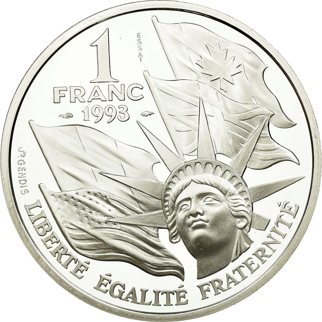 Monnaie, France, Franc, 1993, ESSAI,Proof, FDC, Argent, Gadoury:C38, KM:1014