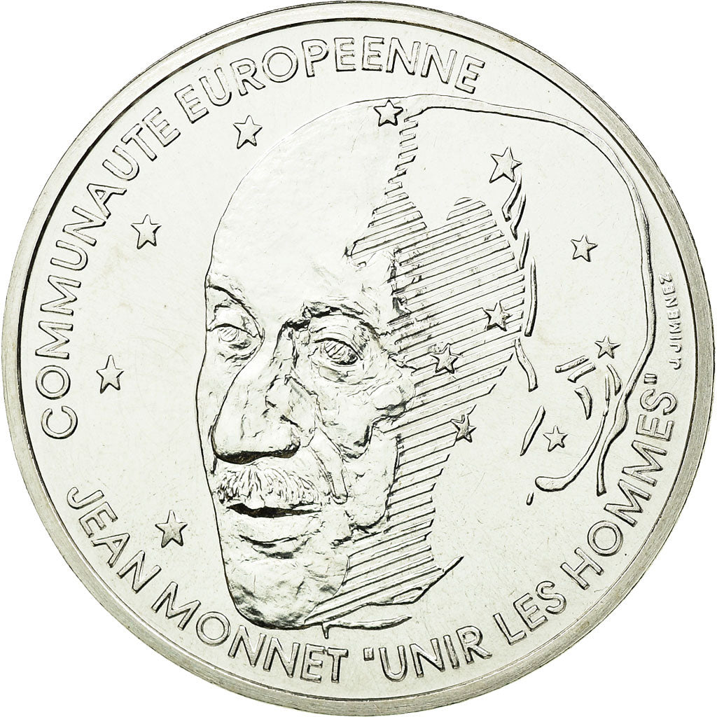 Coin, France, Jean Monnet, 100 Francs, 1992, ESSAI, MS(65-70), Silver, KM:1120