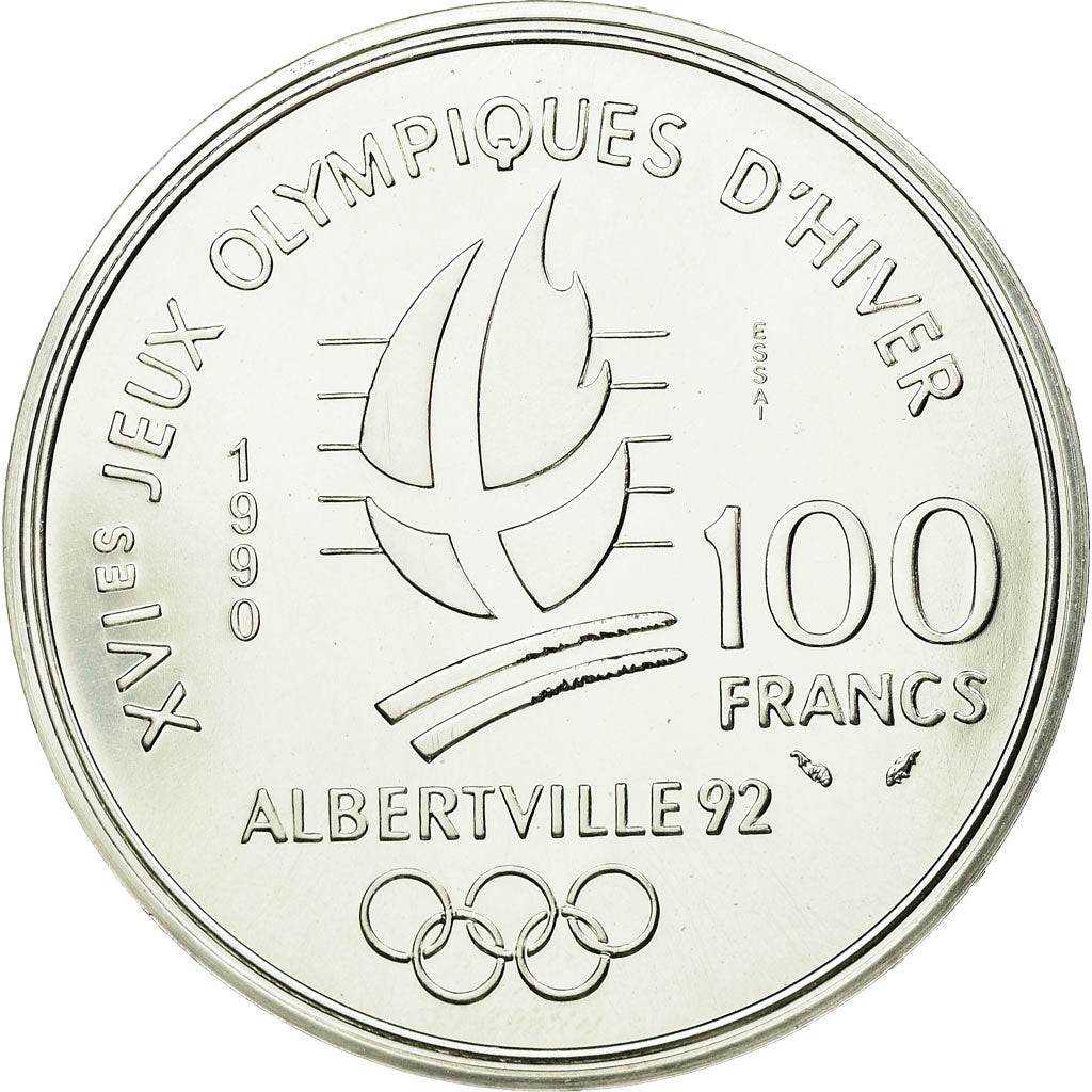 Coin, France, 100 Francs, 1990, ESSAI, MS(65-70), Silver, KM:984, Gadoury:C13