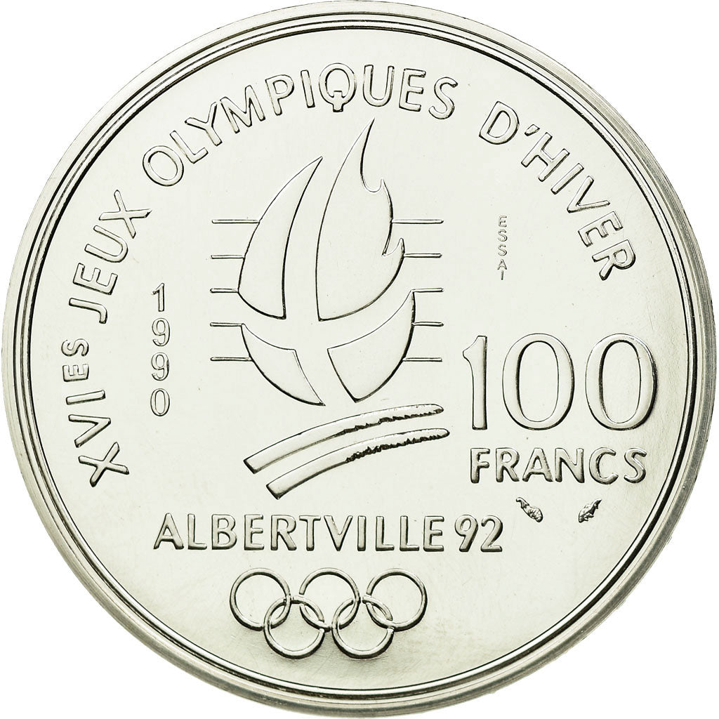 Coin, France, 100 Francs, 1990, ESSAI, MS(65-70), Silver, KM:983, Gadoury:C11