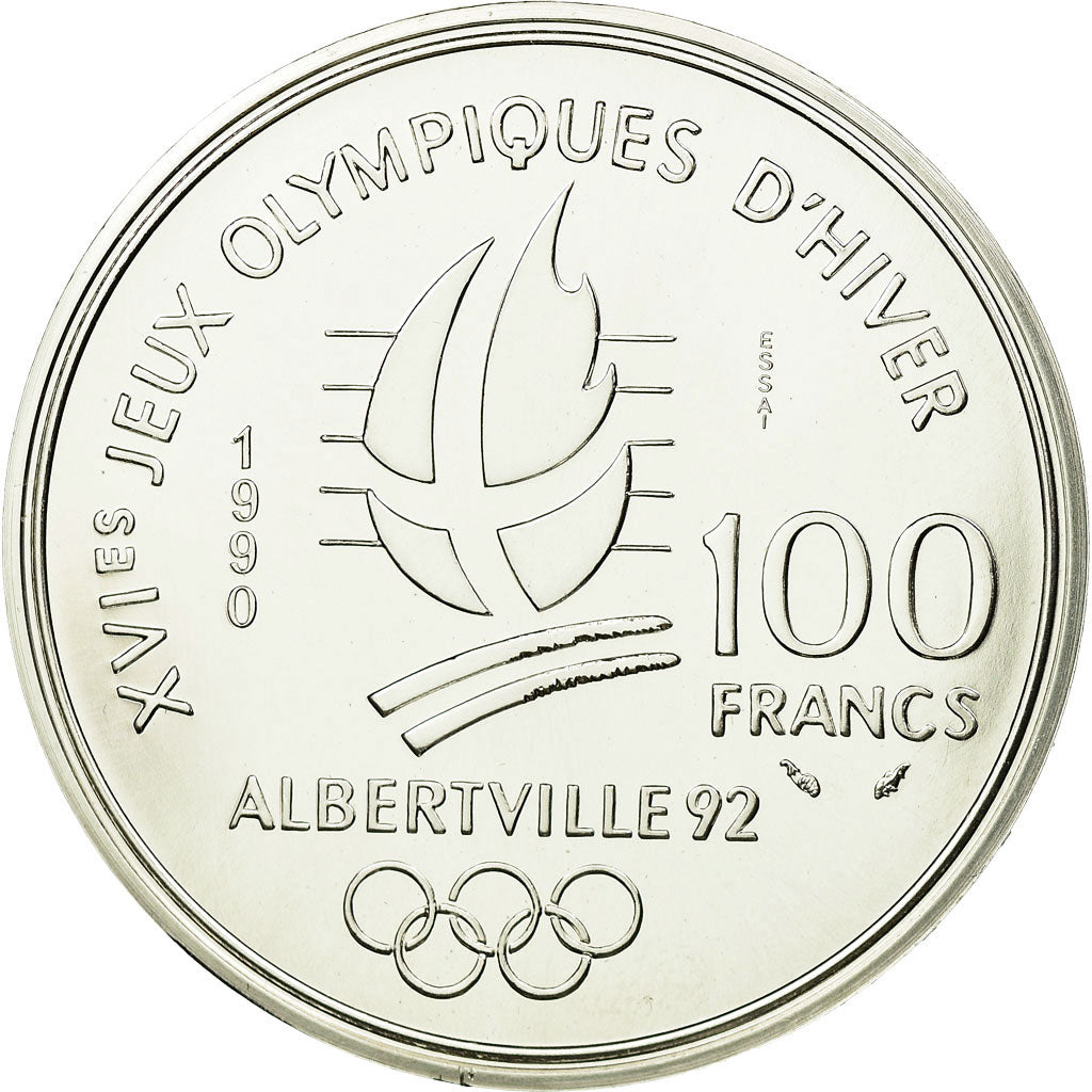Coin, France, 100 Francs, 1990, ESSAI, MS(65-70), Silver, KM:980, Gadoury:C7
