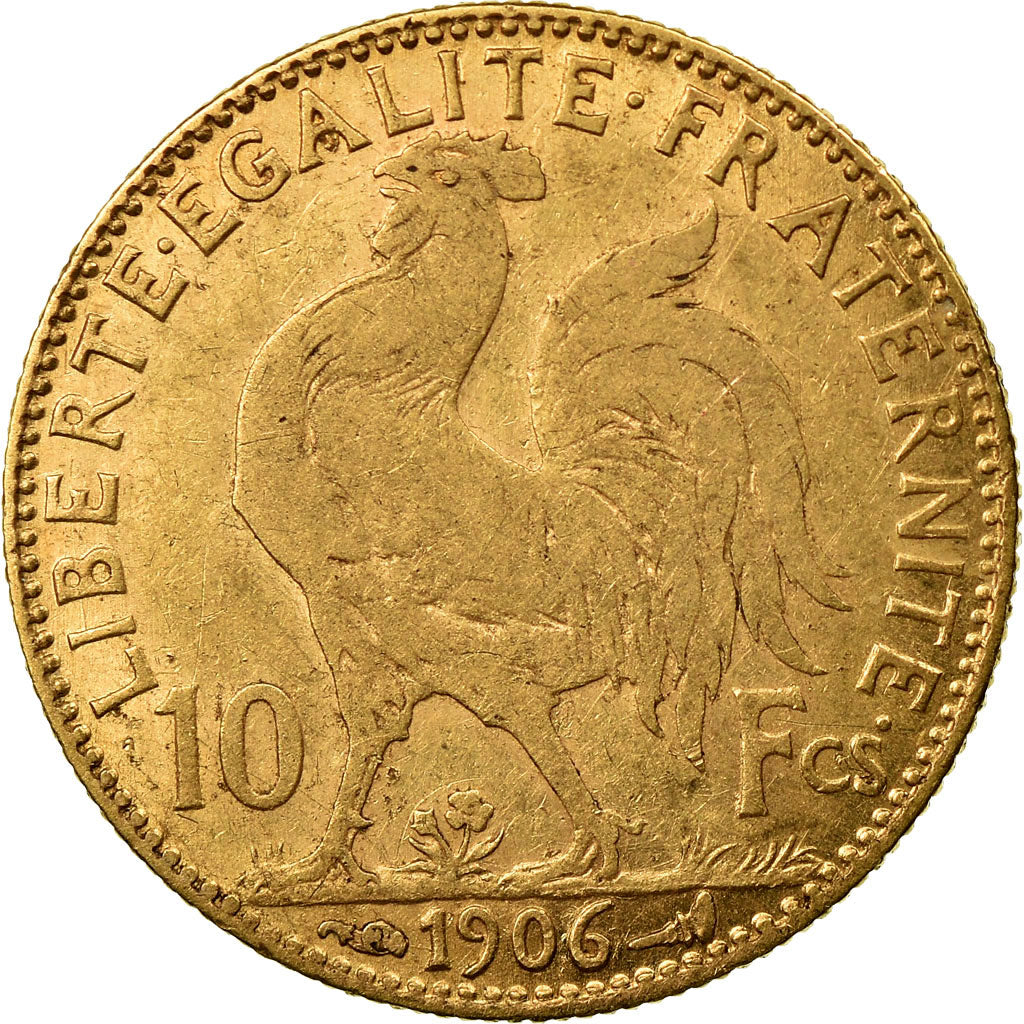 Coin, France, Marianne, 10 Francs, 1906, Paris, VF(30-35), Gold, KM:846