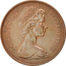 Gran Bretagna, Elizabeth II, 2 New Pence, 1977, SPL, Bronzo, KM:916