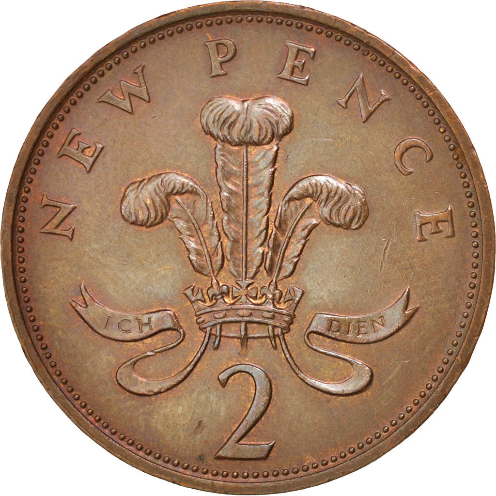 Gran Bretagna, Elizabeth II, 2 New Pence, 1977, SPL, Bronzo, KM:916