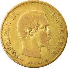Moneda, Francia, Napoleon III, 10 Francs, 1860, Paris, BC+, Oro, KM 784.3