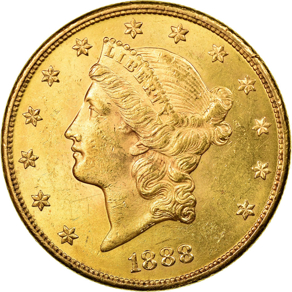 oin, United States, Liberty Head, $20, 1888, Philadelphie, AU(50-53)