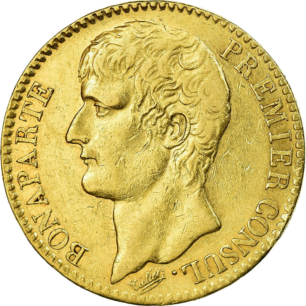 Coin, France, Napoléon I, 40 Francs, 1803, Paris, AU(50-53), Gold, KM:652