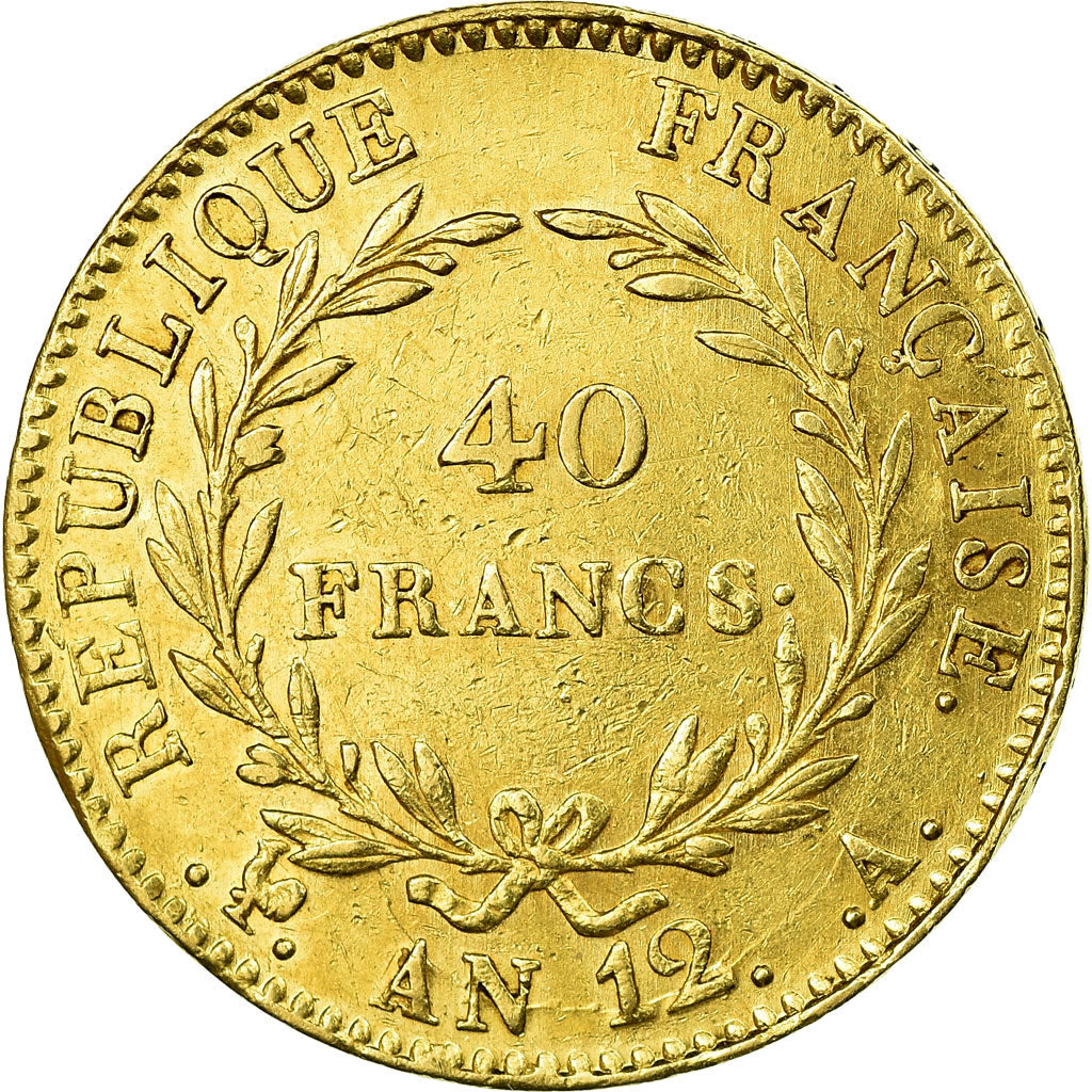 Coin, France, Napoléon I, 40 Francs, 1804, Paris, AU(50-53), Gold, KM:652