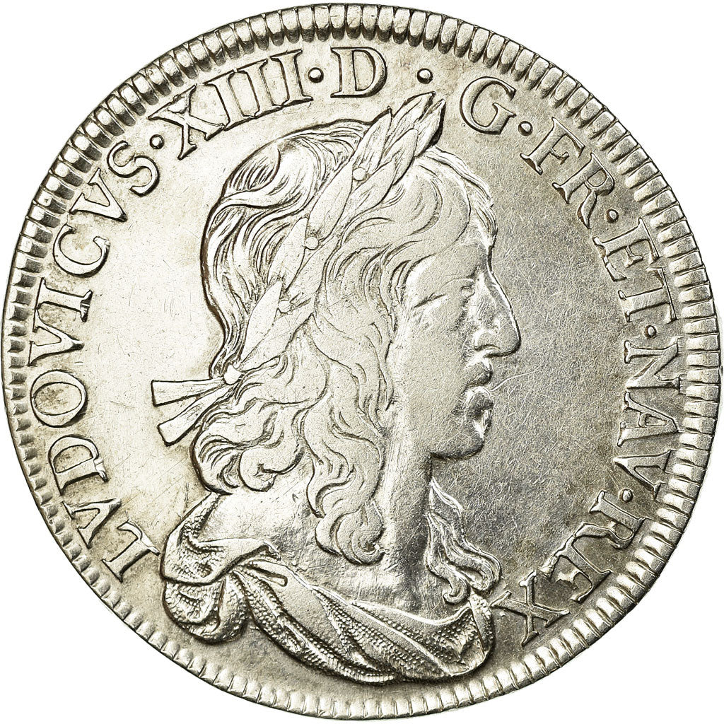 Munten, Frankrijk,Louis XIII,1/2 Écu,premier poinçon de Warin,1642,Paris,ZF