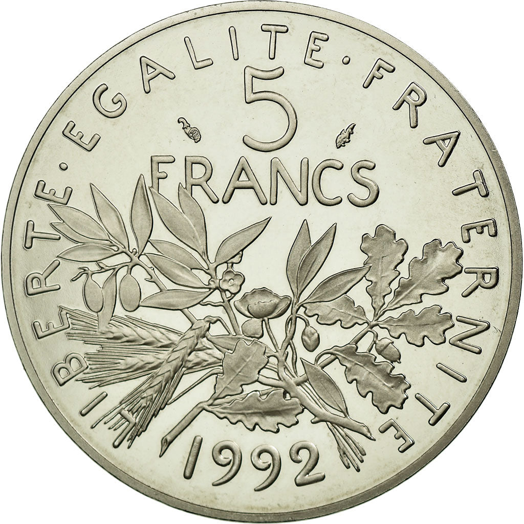 Coin, France, Semeuse, 5 Francs, 1992, Paris, BE, MS(65-70), Nickel Clad