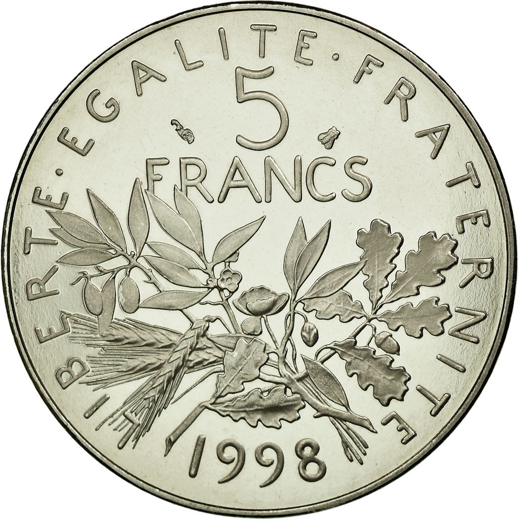 Coin, France, Semeuse, 5 Francs, 1998, Paris, BE, MS(65-70), Nickel Clad