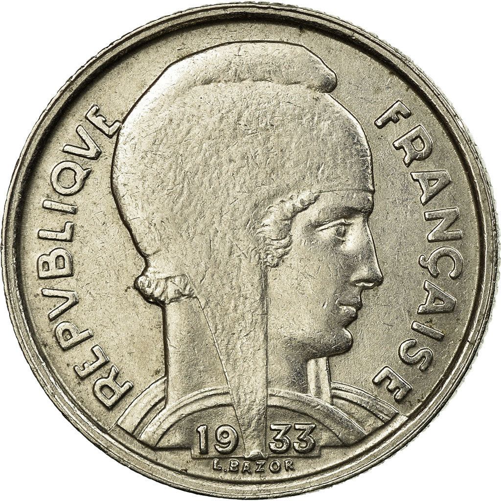 Monnaie, France, Bazor, 5 Francs, 1933, Paris, TTB+, Nickel, Gadoury:753, KM:887