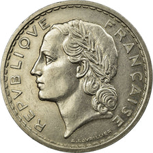 Munten, Frankrijk, Lavrillier, 5 Francs, 1935, Paris, ZF+, Nickel, KM:888