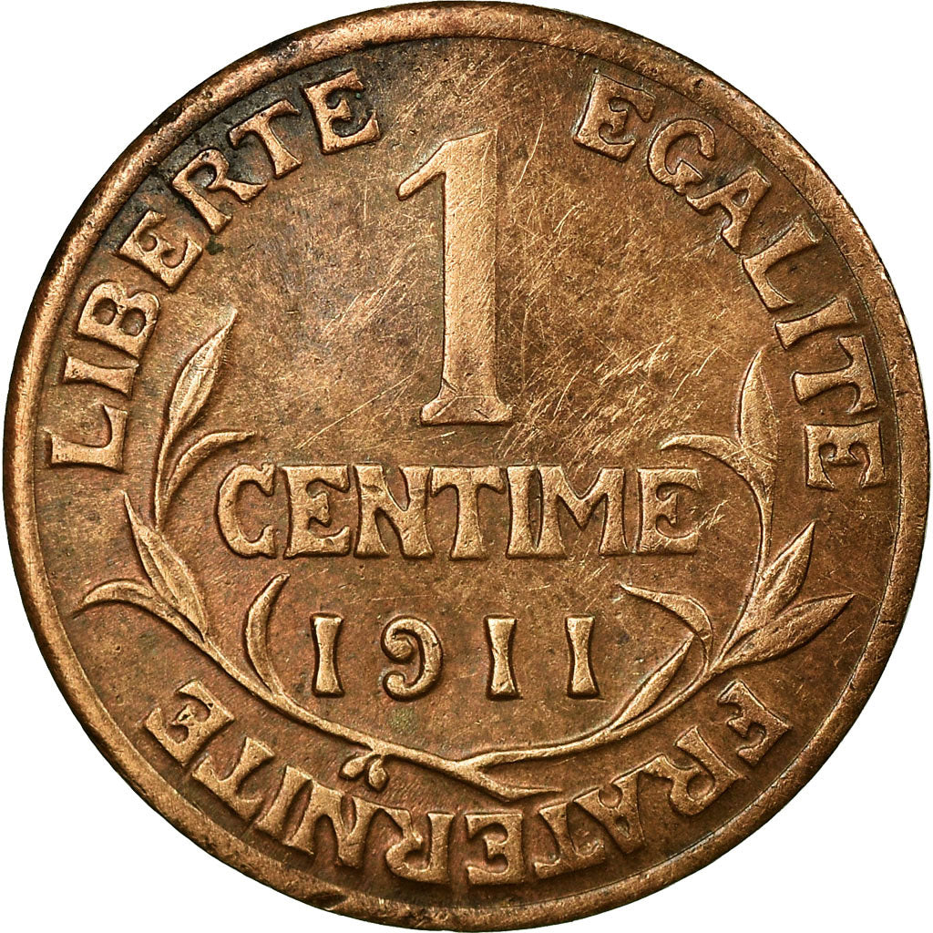 Munten, Frankrijk, Dupuis, Centime, 1911, Paris, ZF, Bronze, KM:840, Gadoury:107