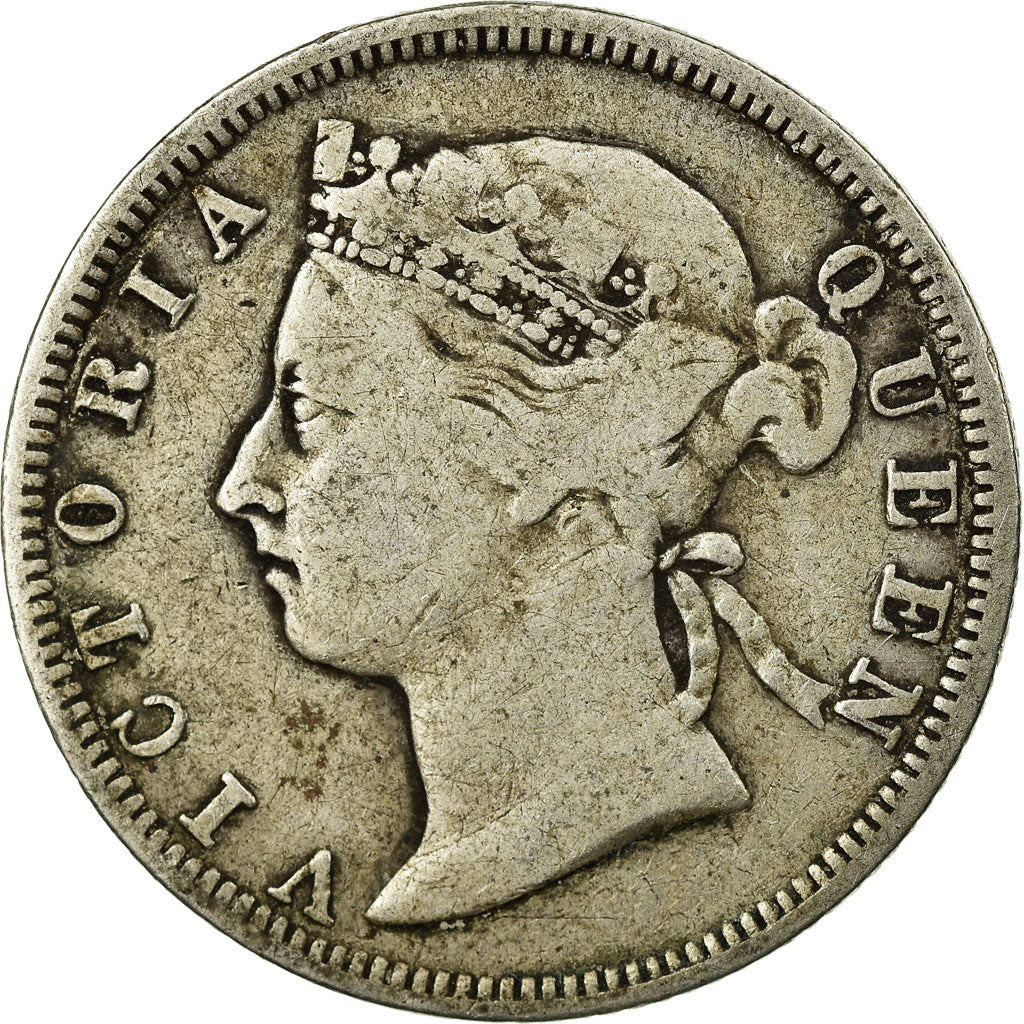 Coin, Hong Kong, Victoria, 20 Cents, 1892, VF(30-35), Silver, KM:7