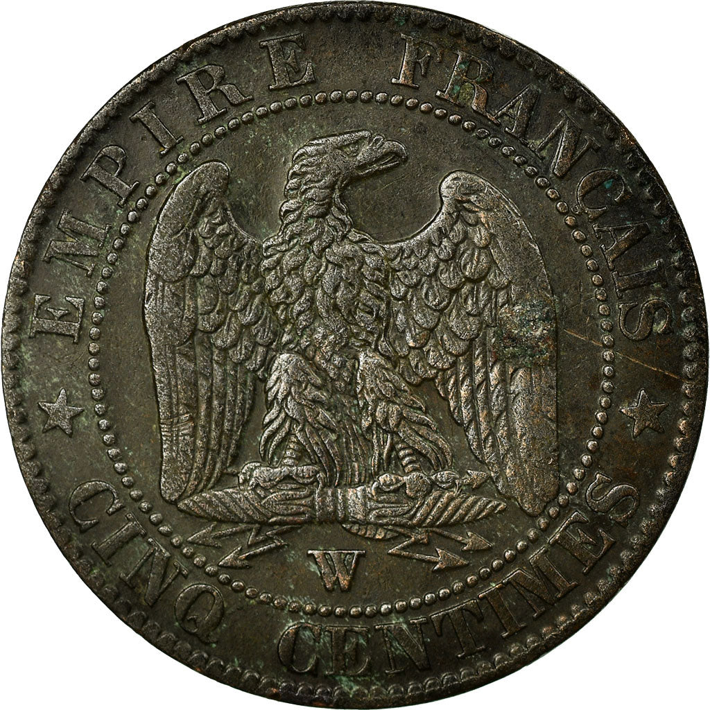 Monnaie, France, Napoleon III, 5 Centimes, 1854, Lille, TB+, KM 777.7
