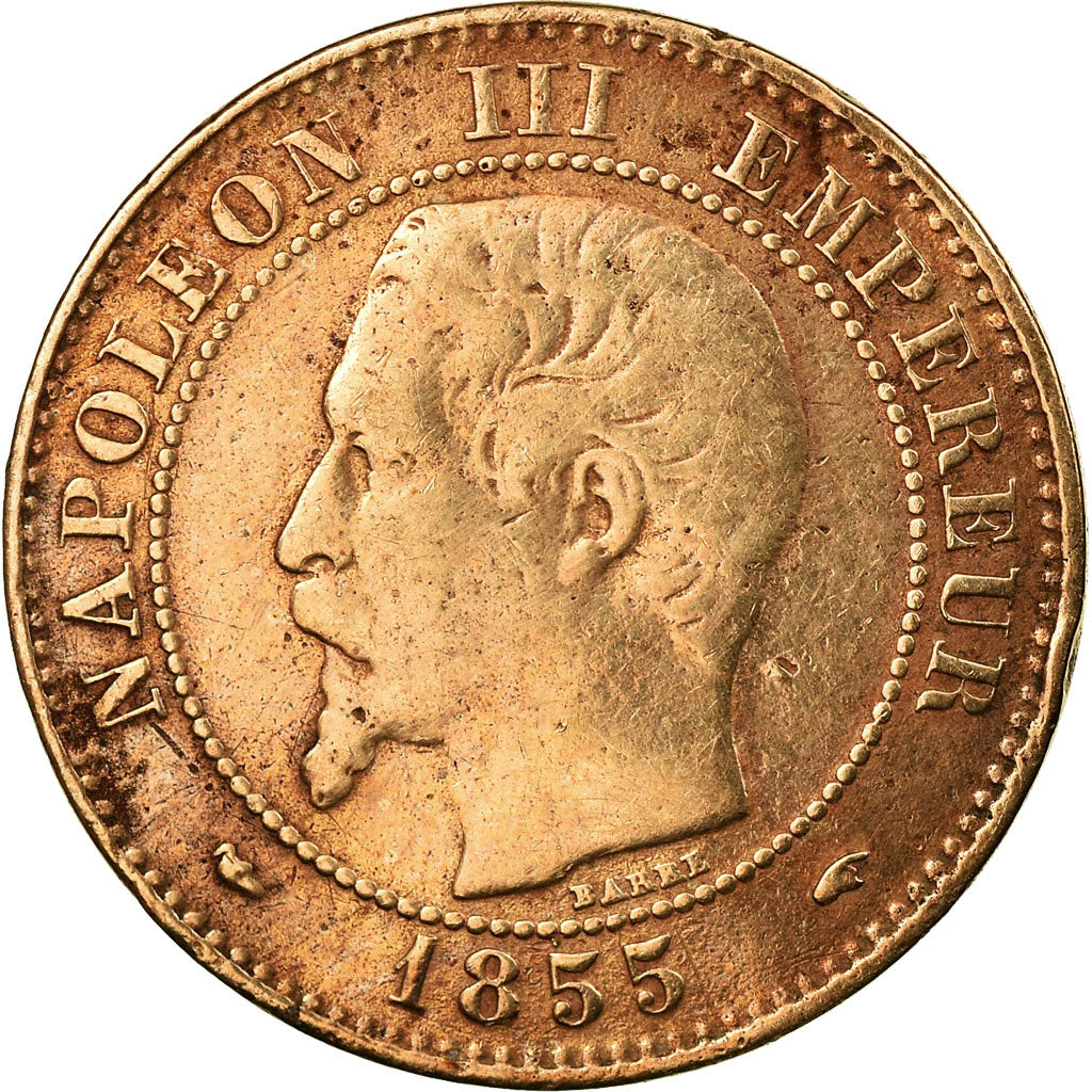 Coin, France, Napoleon III, 2 Centimes, 1855, Paris, VF(30-35), KM 776.1