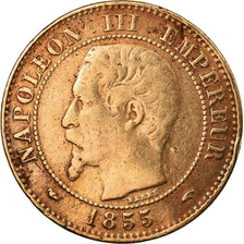 Coin, France, Napoleon III, 2 Centimes, 1855, Paris, VF(30-35), KM 776.1