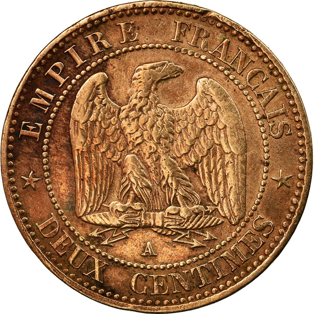 Coin, France, Napoleon III, 2 Centimes, 1855, Paris, VF(30-35), KM 776.1