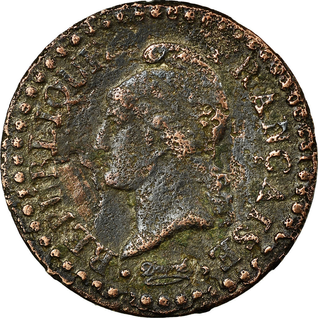 Moneta, Francja, Dupré, Centime, 1797, Paris, VF(20-25), Bronze, KM:646