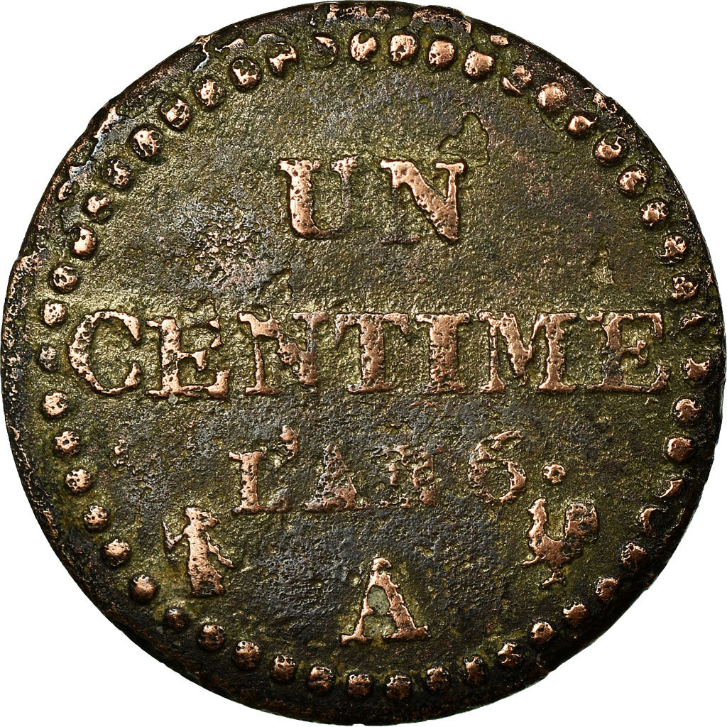 Moneta, Francja, Dupré, Centime, 1797, Paris, VF(20-25), Bronze, KM:646