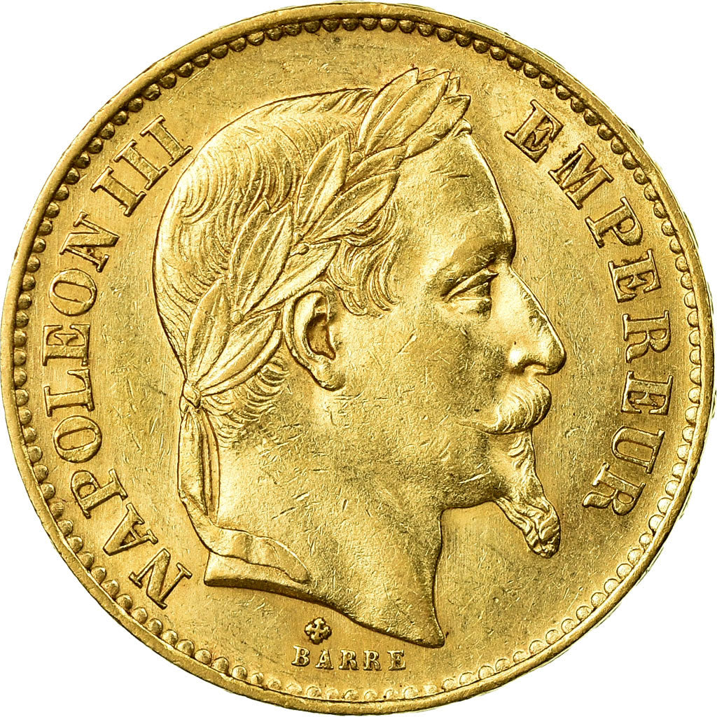 Monnaie,France,Napoleon III,20 Francs,1869,Strasbourg,TTB+,Or,KM 801.2,Gad 1062