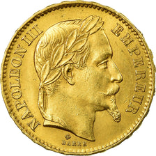 Coin, France, Napoleon III, 20 Francs, 1868, Strasbourg, Gold,AU(50-53),KM 801.2