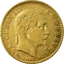 Coin,France,Napoleon III,10 Francs,1863,Paris, EF(40-45), Gold, KM 800.1