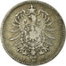 Coin, GERMANY - EMPIRE, Wilhelm I, Mark, 1874, Stuttgart, VF(20-25), Silver,KM 7