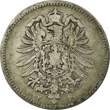 Coin, GERMANY - EMPIRE, Wilhelm I, Mark, 1874, Stuttgart, VF(20-25), Silver, KM7