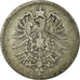 Coin, GERMANY - EMPIRE, Wilhelm I, Mark, 1874, Stuttgart, VF(20-25), Silver, KM7