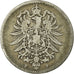 Coin, GERMANY - EMPIRE, Wilhelm I, Mark, 1874, Stuttgart, VF(20-25), Silver,KM 7